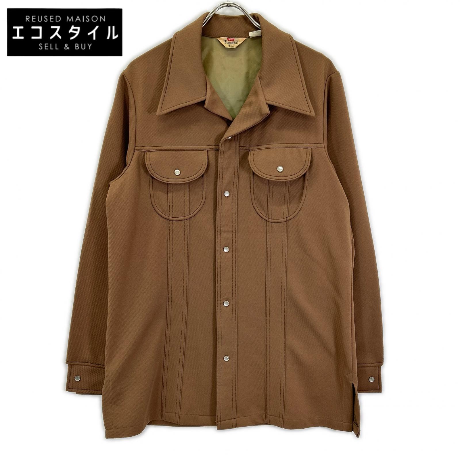 LEVI'S リーバイス ブラウン PANATELA TOPS 70's BIG-E シャツジャケット ジャケット ブラウン メンズ 【中古】｜ブランドリユース エコスタイル