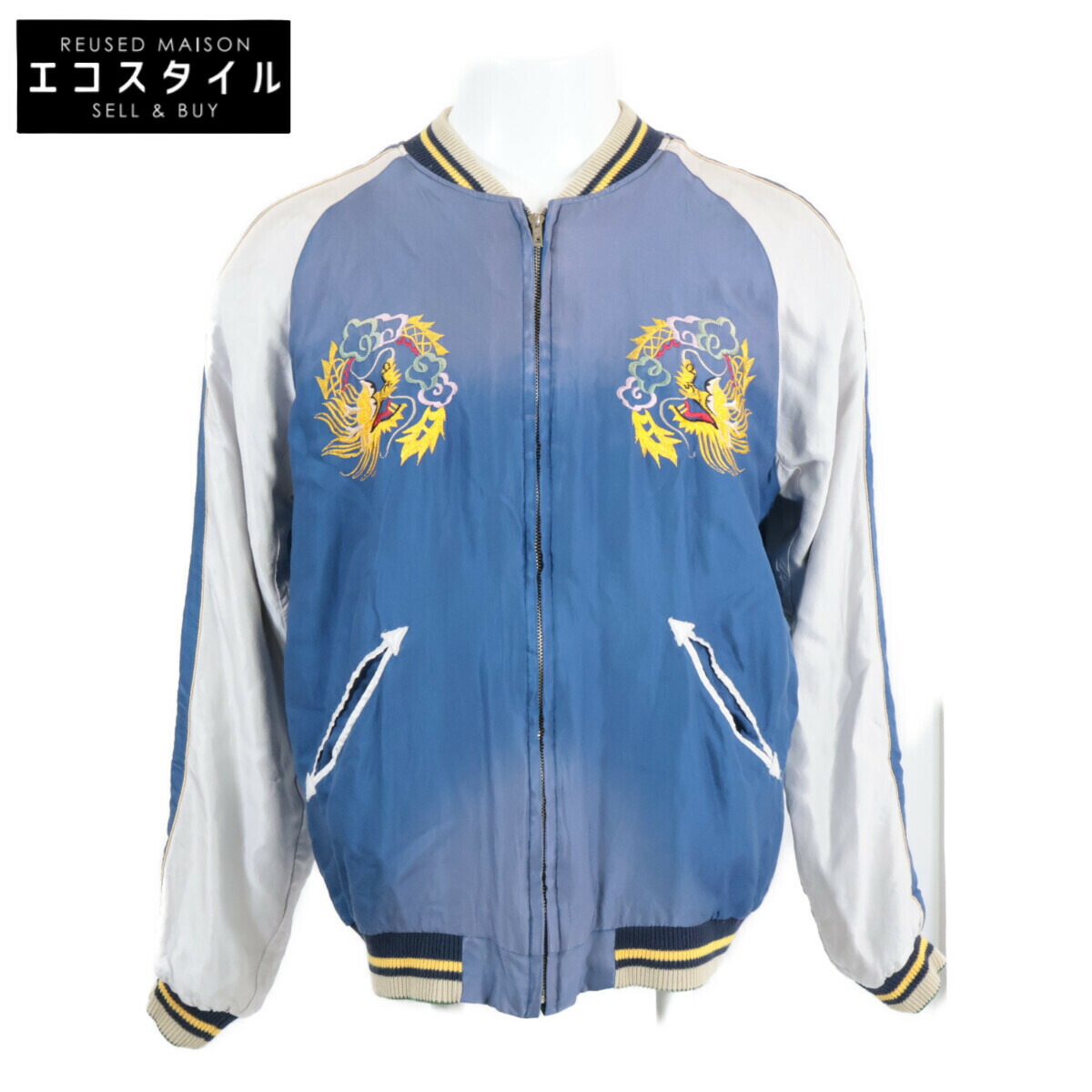 テーラー東洋　TT10727 別珍スカジャン ゴールデンサイズ　L テーラー東洋「DRAGON×OKINAWA MAP」別珍×サテンスカジャン/tt10727-145