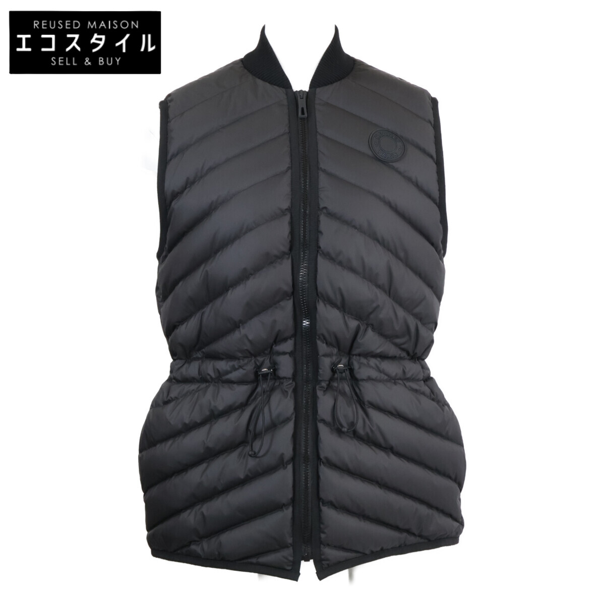 HERMES エルメス 【美品/23AW】3H0156DA CLOU DE SELLE キルティング ダウン ベスト 36 ブラック レディース 【中古】