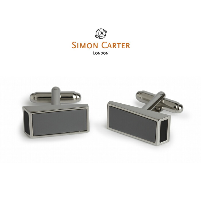 楽天市場 カフス ブランド サイモンカーター Simon Carter Semi Precious Wedge Haematite Onyxギフト プレゼント アクセサリー 送料無料 スタイルイコール