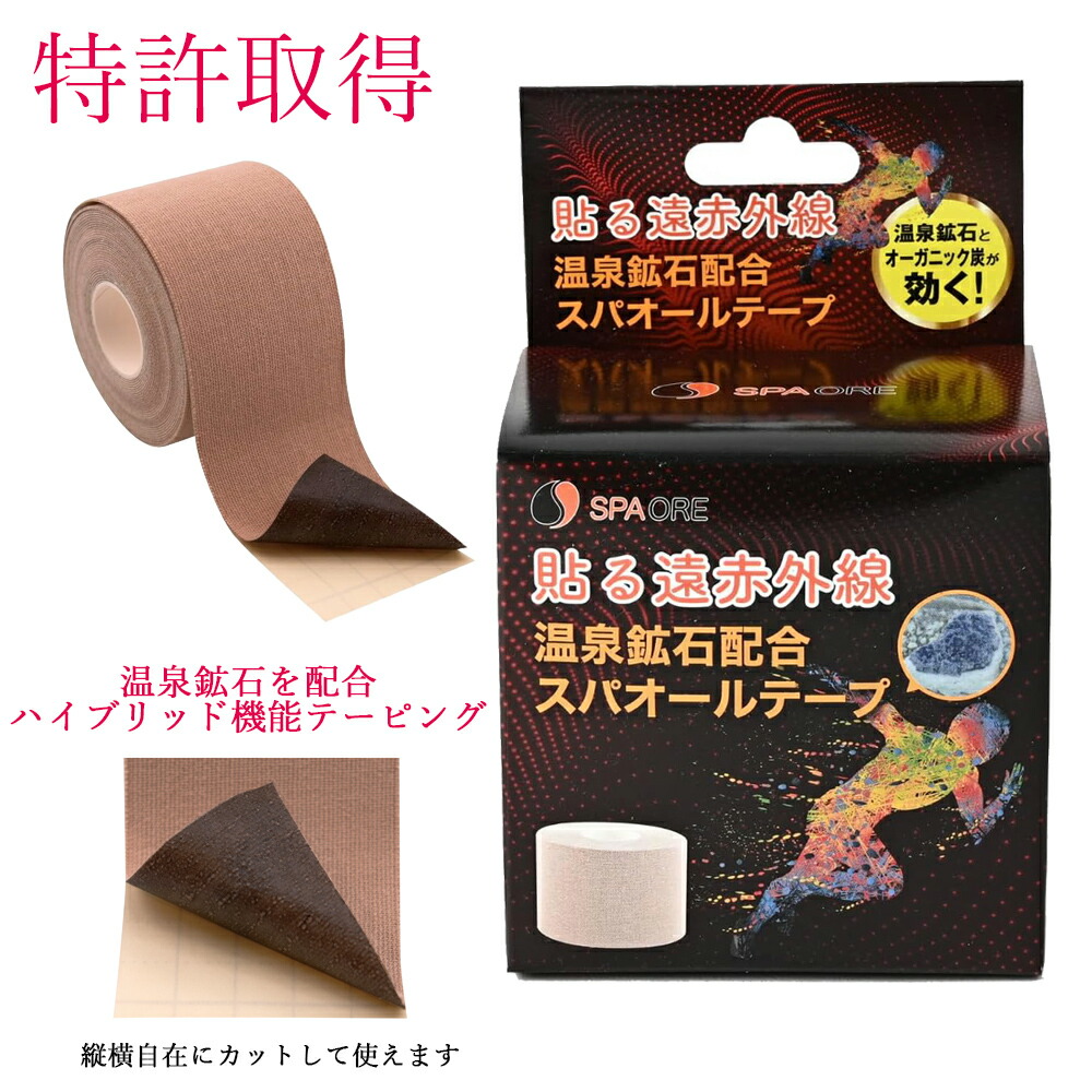 楽天市場】キネシオテープ 遠赤外線 50mm幅x5mx6巻 伸縮性 トル