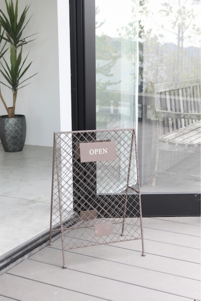 看板 オープン クローズ ブロア メッシュ ボードスタンド OPEN CLOSE ブラウン 店舗装飾 ブロカント 店舗什器 インダストリアル ヴィンテージ風 OPENスタンド 8,580円