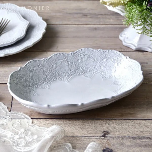 楽天市場】オーバルボウル 大皿 ラージボウル プラター 深皿 サラダ