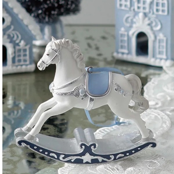 緑色 ガラス製 ロッキングホース 置物 楽天市場】11.5cmウッドロッキングホーススタンド : Color and Seasons