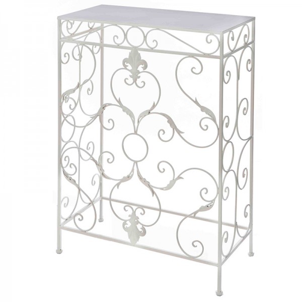 楽天市場】4段 アイアンラック シェルフ ホワイト アイアンシェルフ