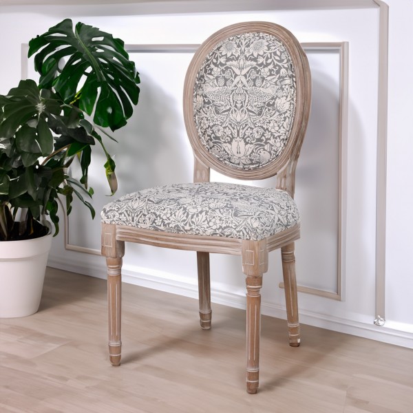 楽天市場】アームチェア ダイニングチェア いちご泥棒柄 モリス