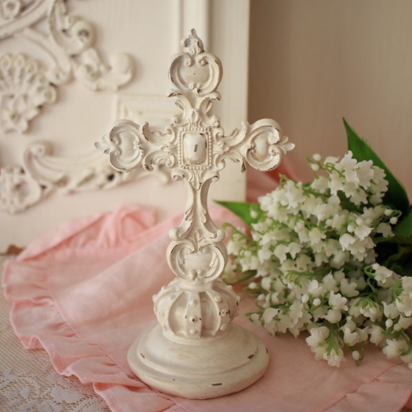 楽天市場】シルバークロス ラインストーンオブジェ ディスプレイ