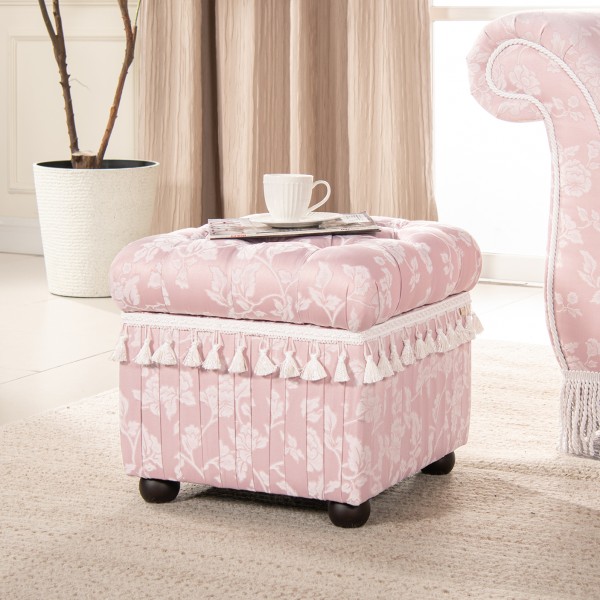 オットマン（ピンク花柄） フットスツール フットレスト オットマン 足置き スツール