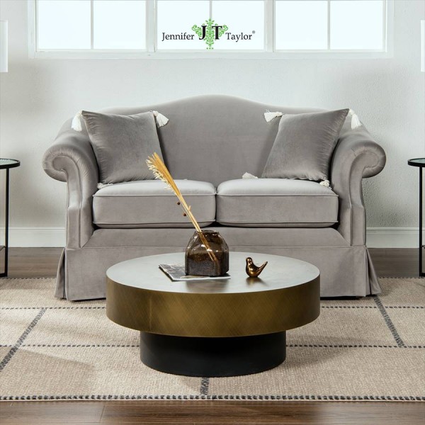 楽天市場】ジェニファーテイラー 2人掛けソファ グレー 二人掛け