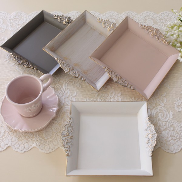 楽天市場】インテリアトレイ スクエアトレー トレイ 正方形