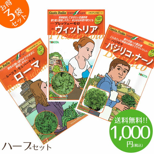 楽天市場 １０００円ポッキリ 野菜のタネ クッキングハーブセット イタリアの珍しい野菜のタネ３種類を送料無料でお届け Style1187