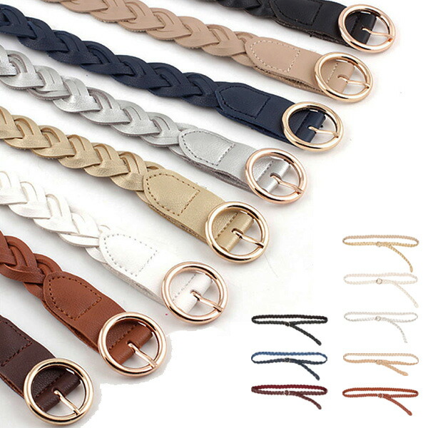 wjk - 編み込み レザーベルト / BROWN 新品未使用 Sサイズ Genuine Leather 編み込みブラウンベルト本革 編み込み ベルト