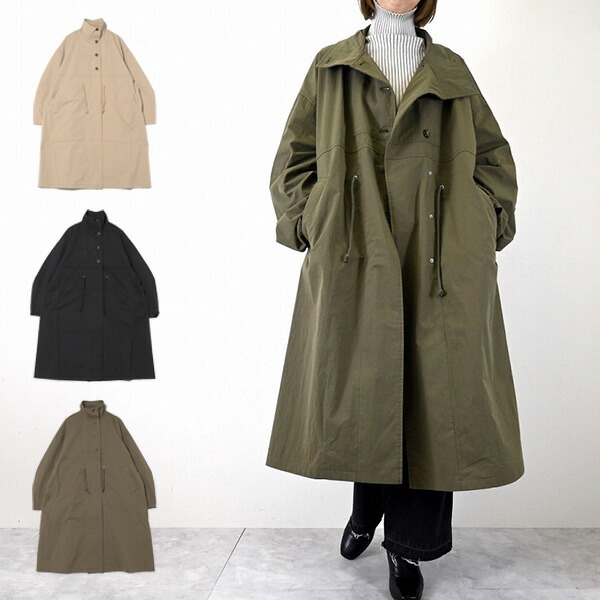 楽天市場】ミリタリーコート コート ロング ウェザークロス 無地
