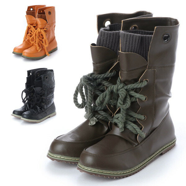 楽天市場】レースアップ ブーティー ショートブーツ エンジニア