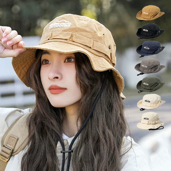 モンクレール サファリハット カーキ Lサイズ 58㎝ レディース 213AC002 ファッション モンクレール サファリハット カーキ L