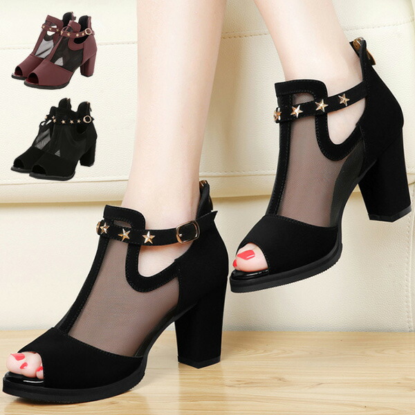 楽天市場】ブーツサンダル サンダル シアー シースルー スタッズ 太