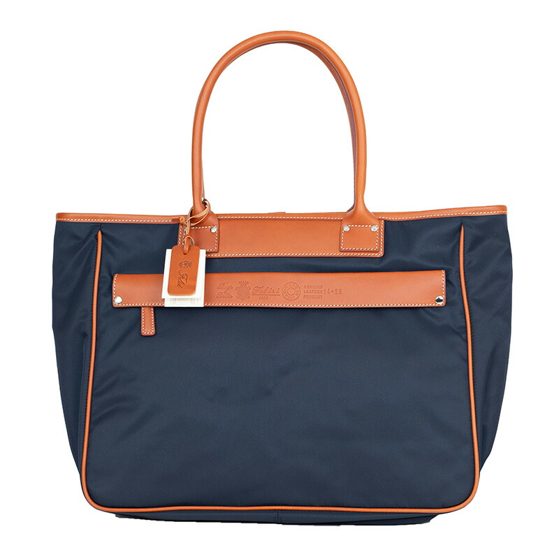 フェリージ　トートバッグ　ビジネスバッグ　ネイビー/ブラウン　14-26 フェリージ トートバッグ ビジネスバッグ ネイビー/ブラウン 14-26