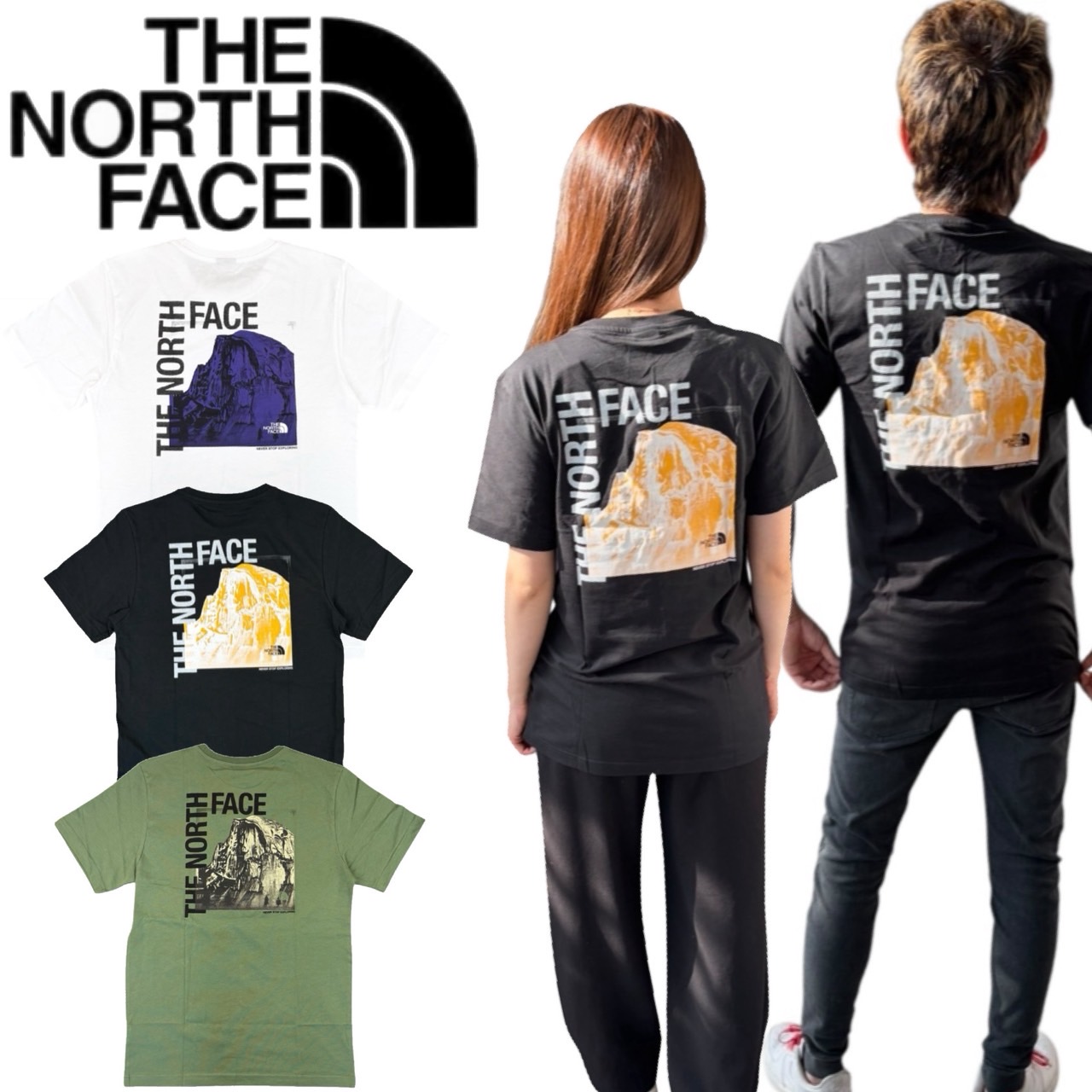 ザ ノースフェイス The North Face Tシャツ 半袖 バックロゴ メンズ NF0A8EE9 トップス 丸首 コットン ハーフドーム Half Dome Photo SS Tee