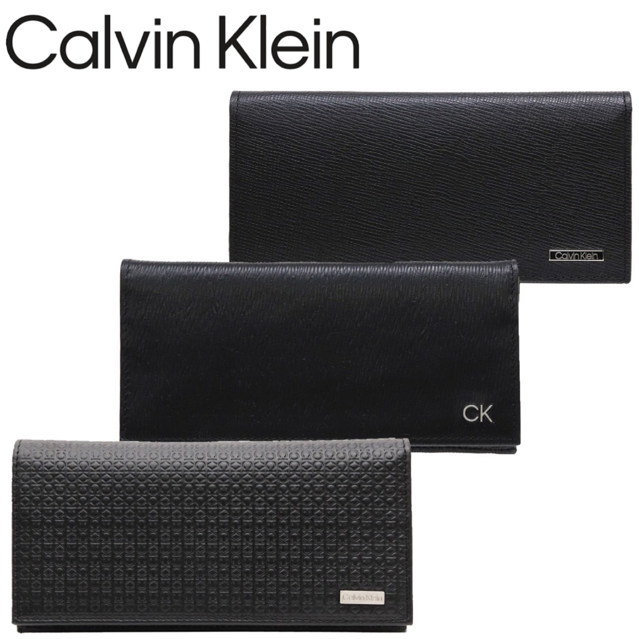 CK   ブラック 長財布【極美品】 カルバン クライン Calvin Klein 長財布 ブラック メンズ CALVIN KLEIN