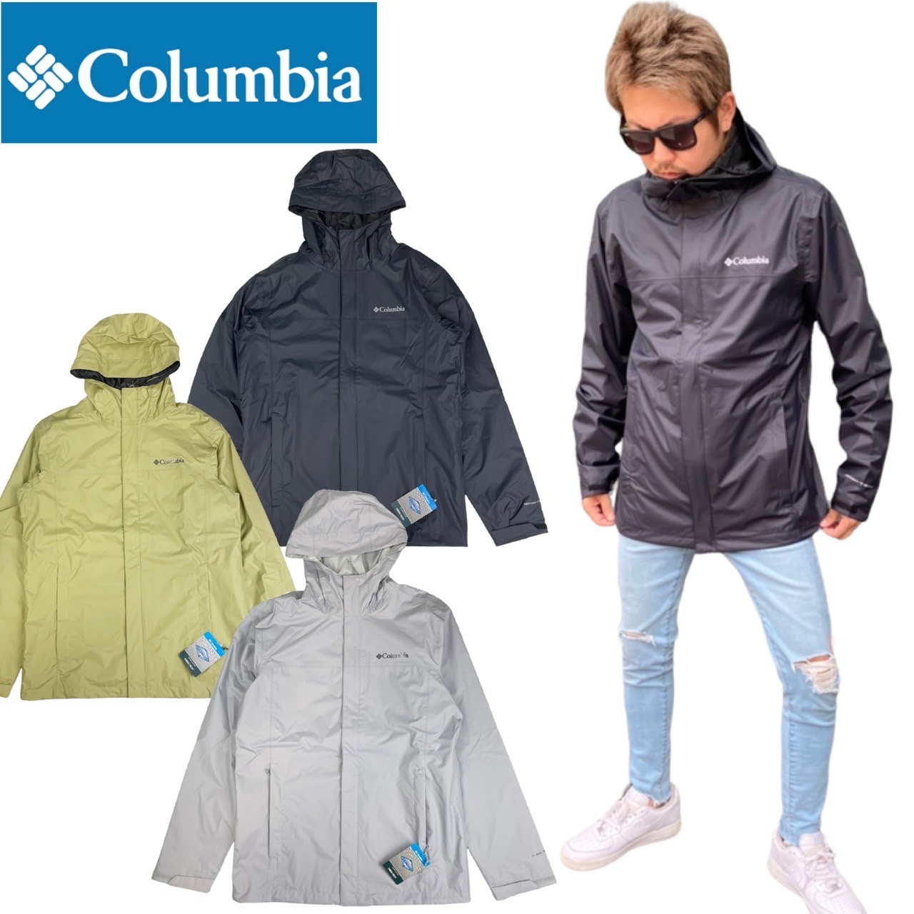 Columbia × Kinetics マウンテンパーカー バタフライ 蝶 L Columbia × Kinetics マウンテンパーカー バタフライ 蝶 L