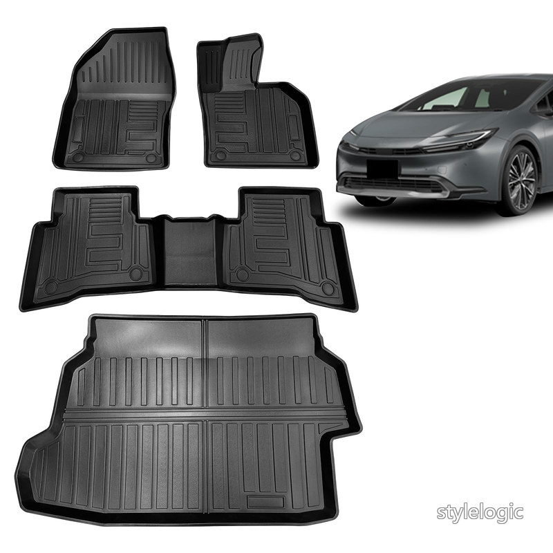 【送料無料】フロアマット+ラゲッジマット 対応トヨタ 新型 60プリウス PRIUS 60系 5代目 3Dプリウス 60系アクセサリー2023年1月?現行TPE材質 防水仕様 耐汚れ 耐磨耗性 滑り防止 取付簡単 カー用(ZVW6#/MXWH6#)|StyleLogic
