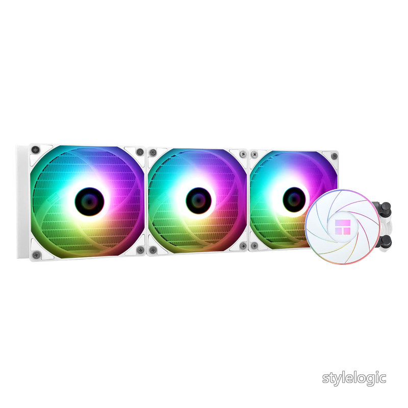 【送料無料】Thermalright AQUA ELITE 360 WHITE ARGB 水冷CPUクーラー、360冷却列サイズ、120mm PWMファン×3、S-FDBベアリング、AMD/AM4/AM5、INTEL LGA1150/1151/1155/1156/1200/2011/ 用 ARGBオールインワン 1700|StyleLogic