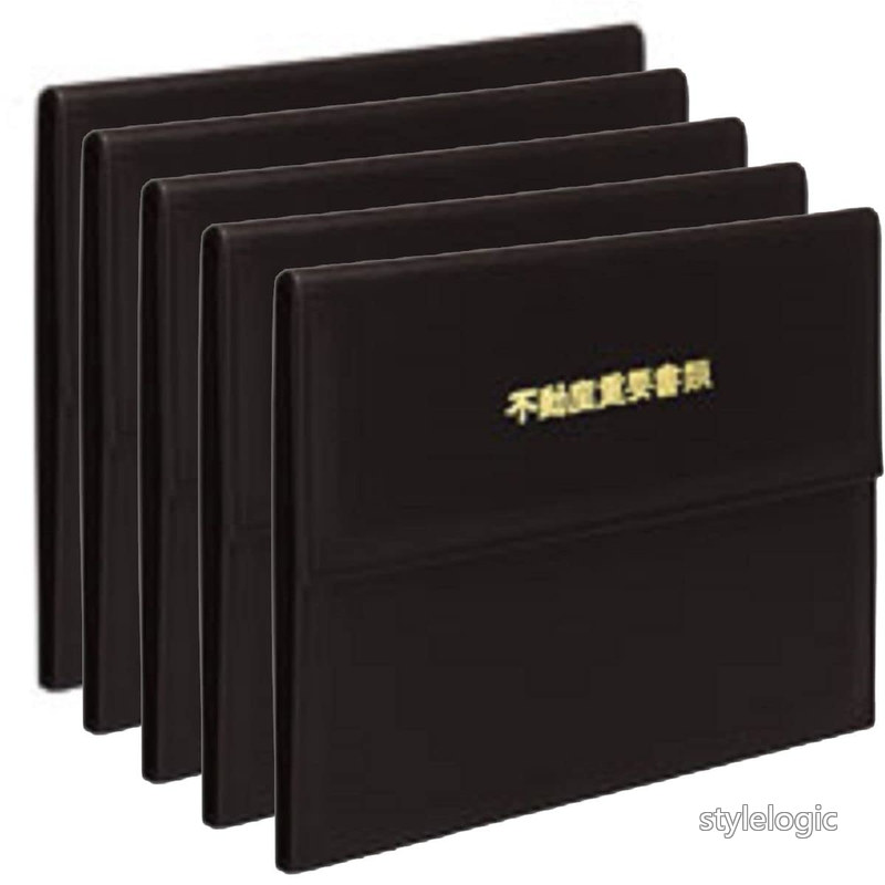 【送料無料】不動産書類ホルダー[エコタイプ] 黒 FHB-140T-01 &times;5 セット｜StyleLogic
