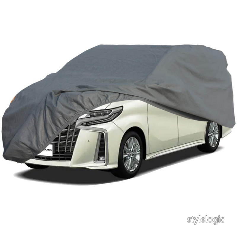 【送料無料】車 カバー ミニバン SUV/MPV対応 ボディーカバー 自動車カバー 裏起毛 4層構造，台風対策，防水防塵防輻射紫外線 不織布 (525*190*170CM グレー)｜StyleLogic