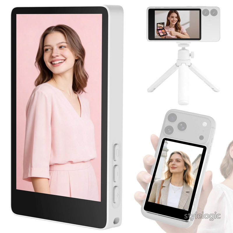 【送料無料】【4K対応】BETTDOW スマホ用自撮りモニター iPhone/Android適用 有線/無線接続 リアカメラ撮影 リアルタイムミラーリング スピーカー搭載 音量/輝度調整可 マグネット固定 Vlog撮影/ライブ配信/TikTok/YouTubeに最適 背面モニター Type-Cチャージ口全機種対応 ホ|StyleLogic