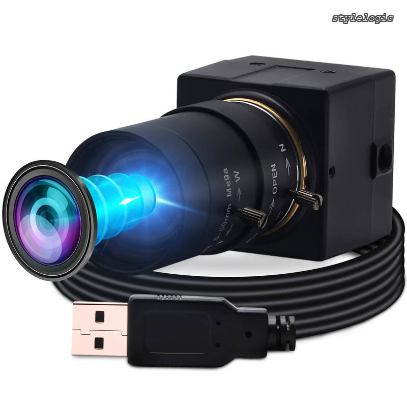 【送料無料】ウェブカメラ 200万画素 ビデオWeb会議用 CMOS OV2710センサー UVC フルHD ズームWebカメラ CSマウント5-50mm可変焦点レンズ 1080P OTG USBカメラ Mac OS/Windows/Linux/Andriodに対応 480P@100fps ウェブカム PC外付けカメラUSBFHD01M-SFV(5-|StyleLogic