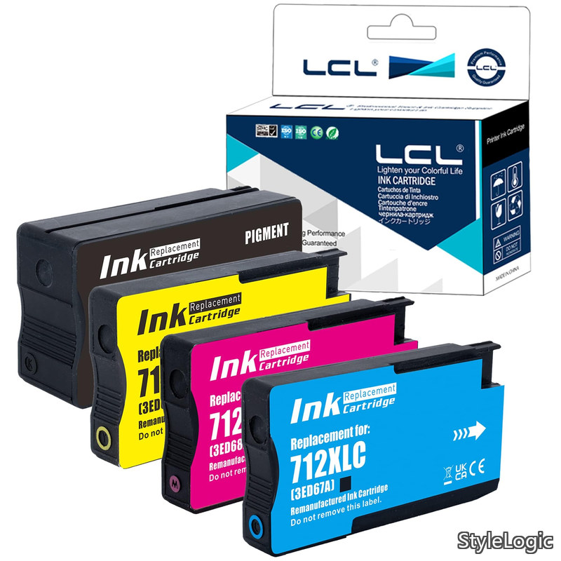 【貨物輸送無料】HP用 712 712XL 80ML+3 * 29ML 大電気容量 絵の具 取り替えっこインキ薬莢 相応う機種：DesignJet Studio T650 T630 T230 T210 T250 (4色仕掛ける)