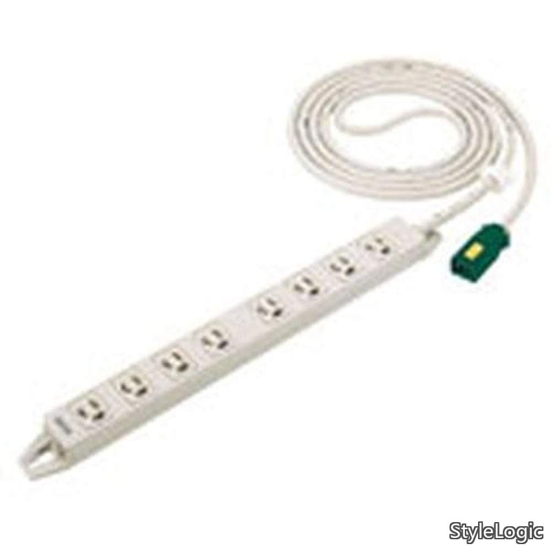 【送料無料】ハーネス用OAタップ 接地2P15A125V抜止電源表示ランプ付5m8コ口 グレー WFA66587HG|StyleLogic