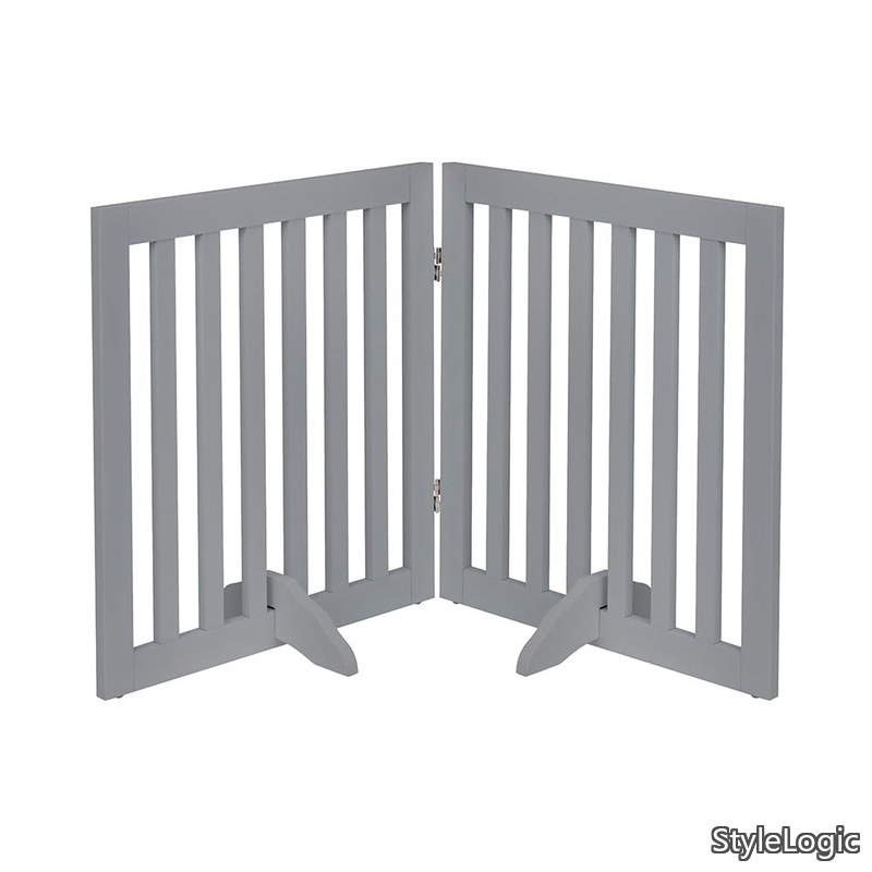 【貨物輸送無料】愛玩動物論理ゲート 置くだけ飾り気の無い 木製 折りたたみ式 伸縮能力のある（幅91-96糎 高さ61糎） 部屋の入り口/上がり段/部屋の入り口用 愛玩動物かばい立て 小型犬 猫 逃げ失せる押しとどめる 飛び出し押しとどめる 納める助けになる 室