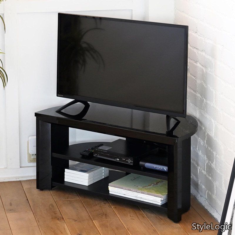 【貨物輸送無料】テレビ受像機台 テレビ受像機ゲーム盤 仕合わせ 置き目ゲーム盤 納める 端っこ 幅80×奥ふかさ39.5×高さ40糎 精神的な統合品 シャイニーブラック SHTE-800(SBK)