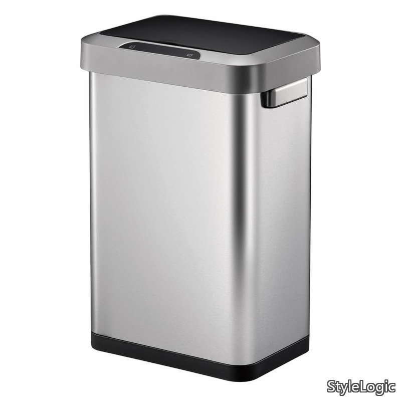 【送料無料】ゴミ箱 自動開閉 ホライゾンセンサービン シルバー 45L ふた付き インナーボックス無し ホライゾン第1世代 EK9262MT-45L｜StyleLogic
