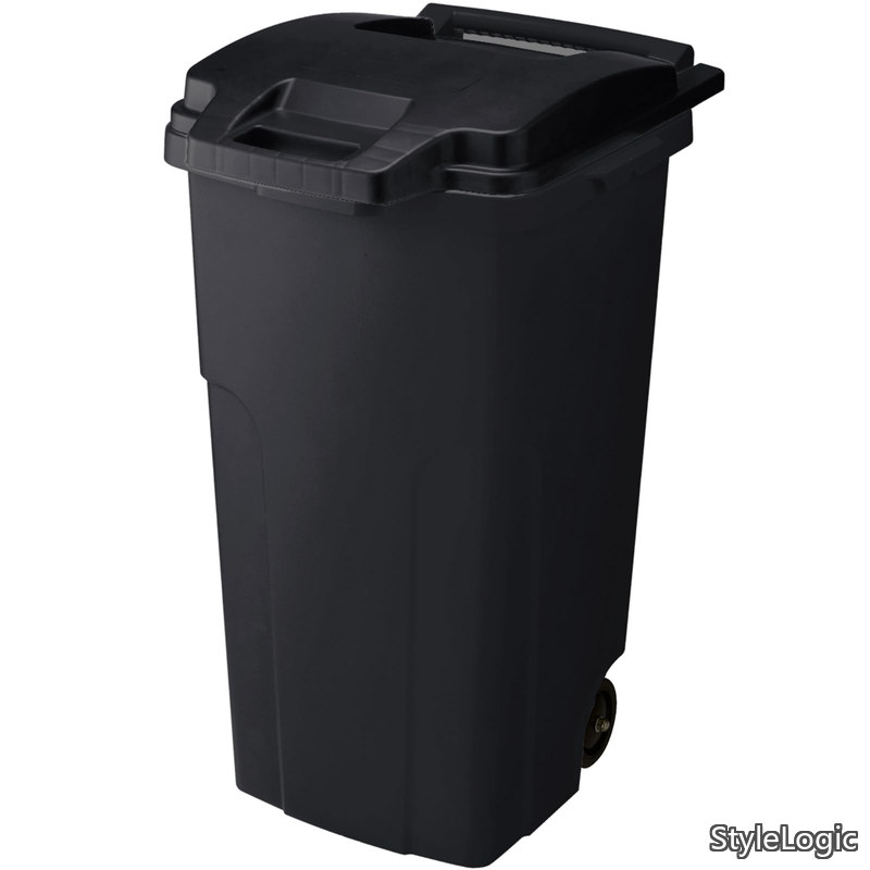 【貨物輸送無料】キャスターペール 90C2 黒いこと 90L 日本製 2輪 水抜き栓付き添い人 GGYE030