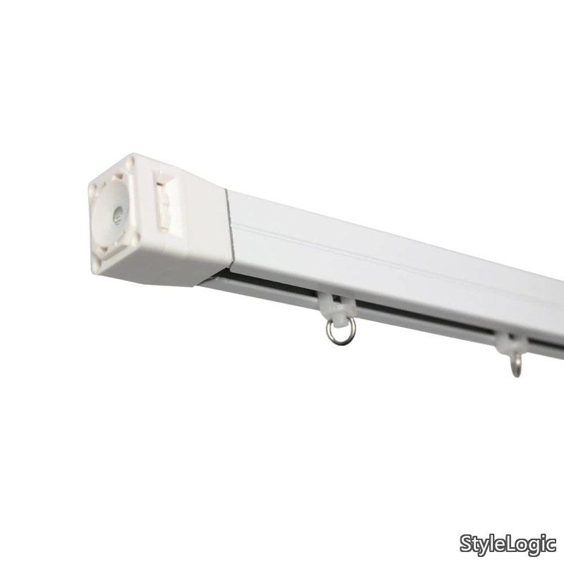 【貨物輸送無料】テンションカーテンレール トレノ 白いこと (124～220糎)