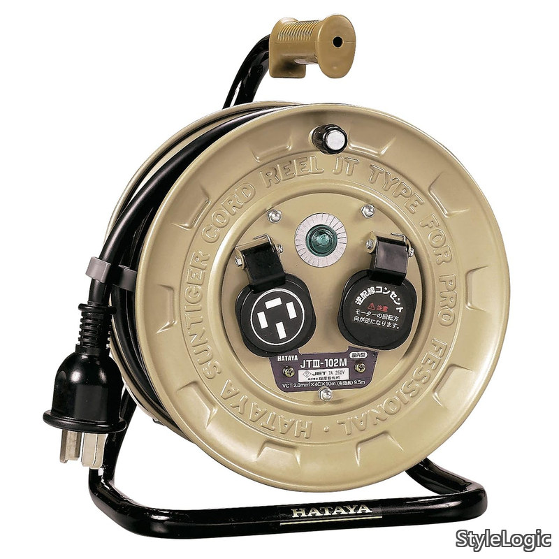 【貨物輸送無料】(HATAYA) 三相200V型吊りひも木管 屋内用 200V型 吊りひも10m 太さ2.0? パウダーコンパクト手合い 舞い降りる付 差し込み2個 差し込み防塵旗がしら付き添い人 身寄り用 工業プラント用 組みたてる