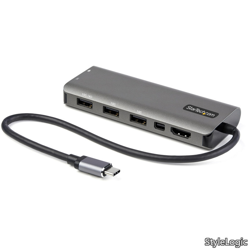 【貨物輸送無料】USB Type-Cマルチうつり変わりアダプタ/USB-C - 4K60サイクル HDMI または Mini DisplayPort/100W Power Delivery通り手形スルー相応う/10Gbps USB界面 x4/USB-C マルチこしき DK