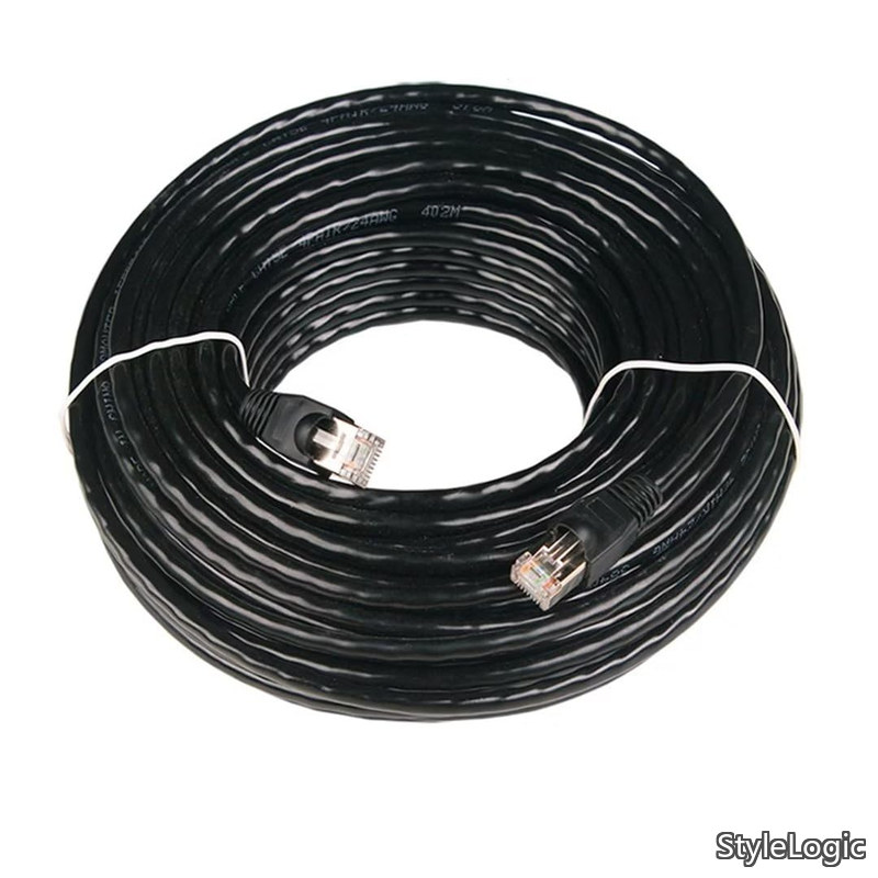 【送料無料】CAT5e 屋外仕様 2重被覆 LANケーブル 屋外用 POE対応 ランケーブル 難燃性 耐候性 高耐久 専用ピン付|StyleLogic