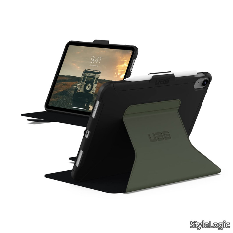 【貨物輸送無料】ARMOR GEAR iPad 10.9\"(第10時人/2022)用 SCOUT FOLIO(万覚え帳型) 耐衝撃入れもの 黒いこと/オリーブ 【日本置き目代わりになる店品】 UAG-IPD10空想科学小説-BK/OL"