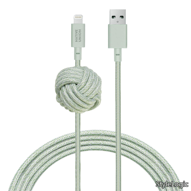 【貨物輸送無料】UNION [原住民単位労働組合] NIGHT Cable USB-A to 雷火 高耐久 申し受ける有線テレビ 船掛かり航空マイル付き添い人 - [MFi公証] iPhone/iPad相応う (3米突)(Sage)