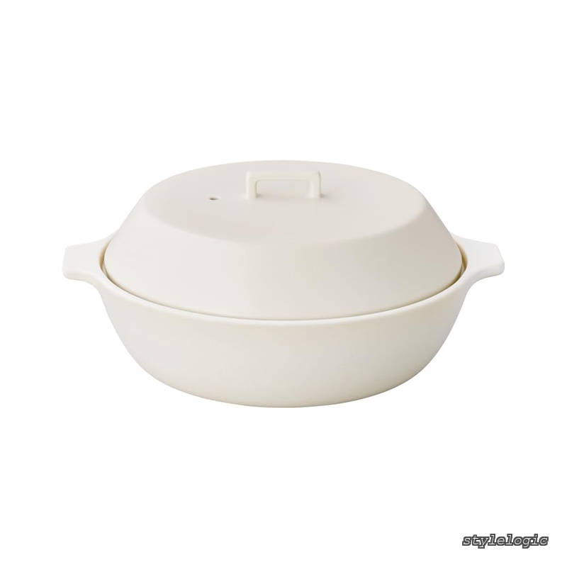 【貨物輸送無料】KAKOMI 直火土鍋 白いこと 2.5L 25215