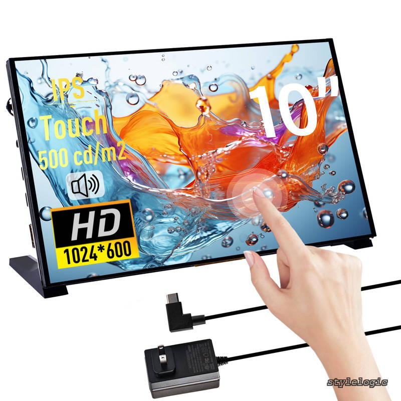 【貨物輸送無料】静電静電容量式タッチスクリーン Raspberry Pi用 HDMI管する IPS 1024X600 LCD見せびらかす デュアル金棒引き付き添い人 Raspberry Pi 5/4B/3B+/3B/B+用 Raspberry Piゲーム盤を取り付ける利益のマウント穴付き添い人… (10.1in画面)