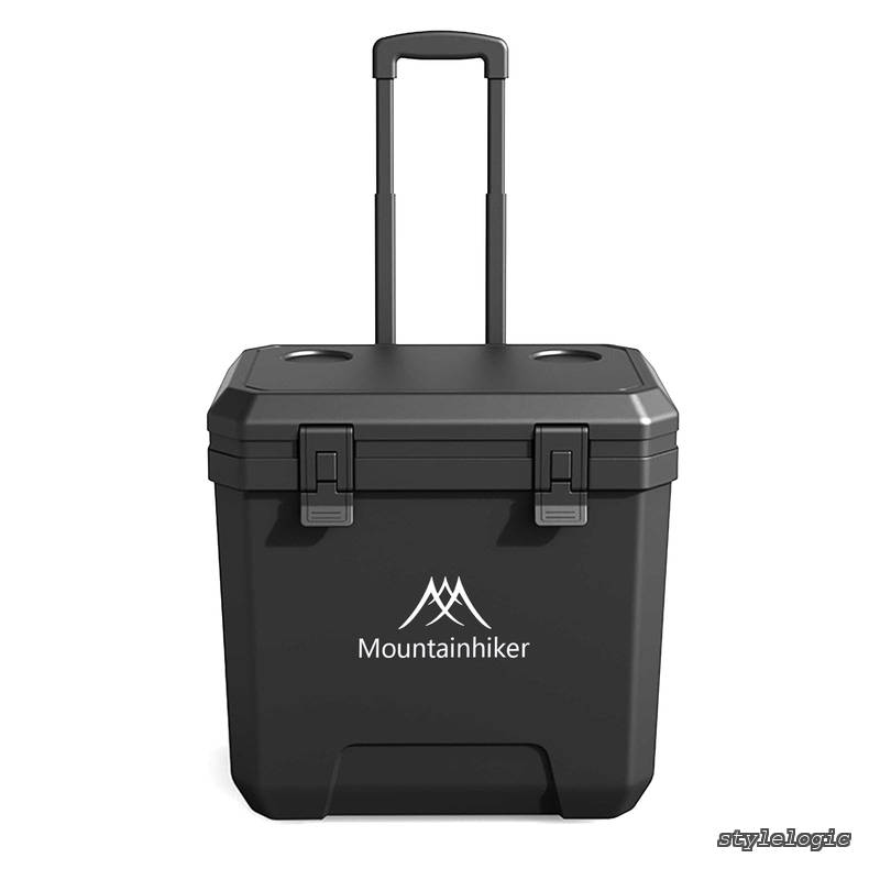 【貨物輸送無料】空調設備ボックス席 36L 大静電容量 保冷ボックス席 捉え所のない空調設備 5昼日なか保冷 車輪付き添い人 軽銀アロイ製 伸縮手持ち部分 難民キャンプ BBQ 魚釣り 不仕合わせ打つ手