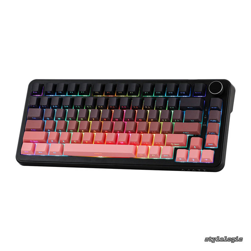 【貨物輸送無料】AJAZZ AK820 MAX HE 大広間成り行きゲーミングキーボード アクチュエーション自然調整能力のある 8KHzポーリング単位料金 有線ラピッド磁気鍵盤 クリーミーな屁っ放り毛布 RGBうしろ側ともし火 Win/Mac用NKRO (Black Pink)