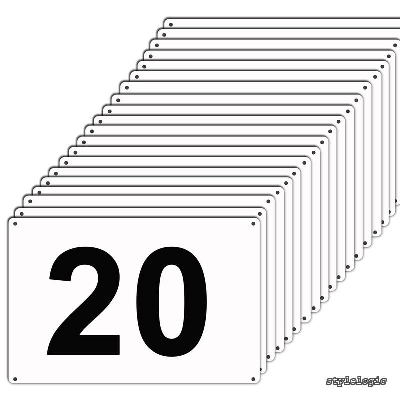 【送料無料】【1ー20】20枚セット 250&times;165mm 1.5mmPVC製 穴あり 角丸 (No.1~No.20)｜StyleLogic 10,440円