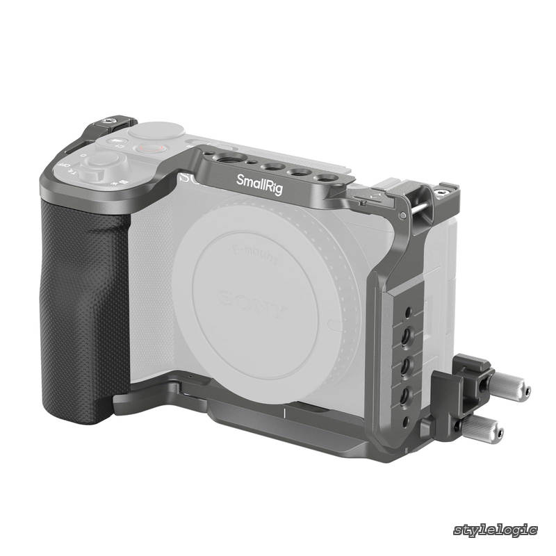 【送料無料】ZV-E10 II用 HawkLockクイックリリースケージキット Sony対応ZV-E10 II用 HDMI用ケーブルクランプ付き 人間工学に基づいて設計されたシリコンハンドル内蔵 アルカ用クイックリリースプレート QD ソケット 4949｜StyleLogic