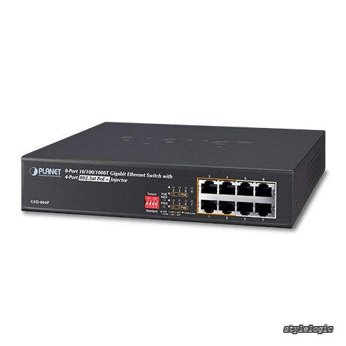 【貨物輸送無料】GSD-804P 4界面802.3at PoE +インジェクター 8界面10/100 / 1000Mbpsギガビットイーサネットスイッチ