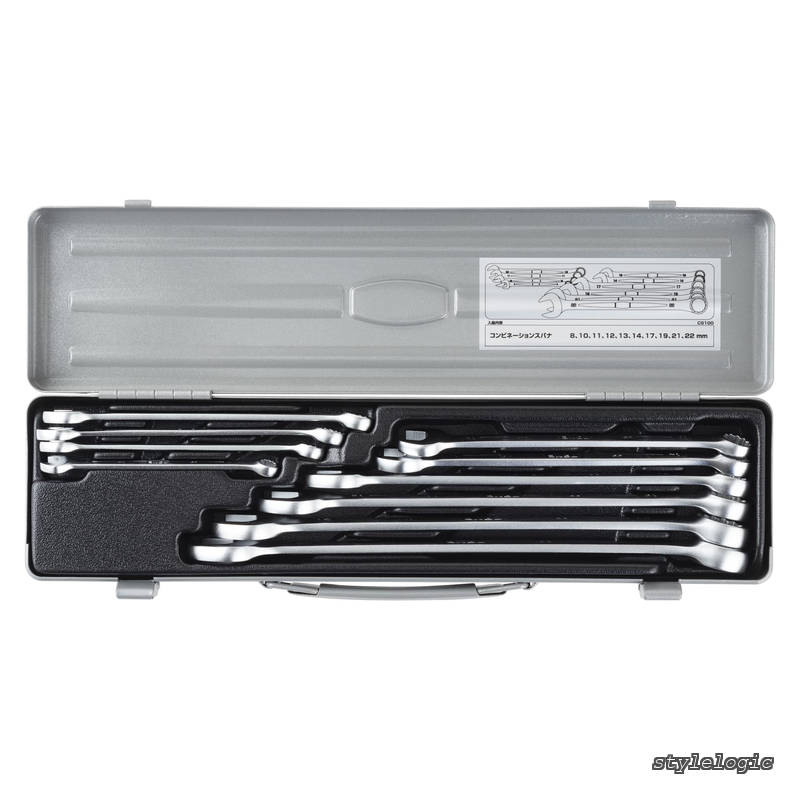 【送料無料】コンビネーションスパナセット CS100 シルバー 内容10点｜StyleLogic
